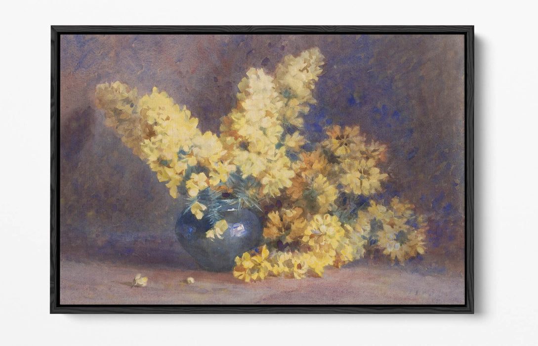 Float Effect Canvas Art – Yellow Blossom & Rosemary Botanical Wall Decor