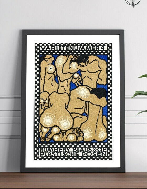 Vintage Canvas Wall Art – Handmade Framed Canvas Print by Moriz Jung Artwork