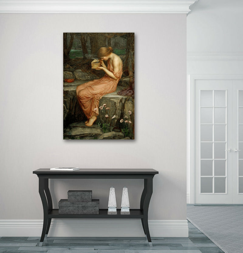 Canvas Wall Art – Framed Canvas Print John W Waterhouse Psyche Golden Box