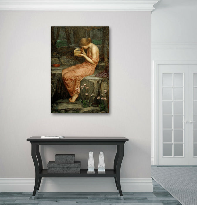 CANVAS WALL ART ARTWORK FRAMED PRINT John W Waterhouse Psyche Opening Golden Box