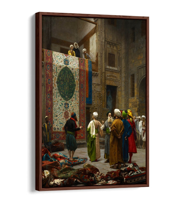 JEAN-LEON GEROME, THE CARPET MERCHANT -FLOAT EFFECT CANVAS WALL ART PRINT