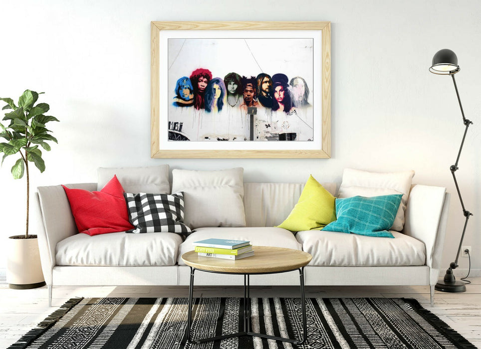 LEGENDS GRAFFITI -FRAMED POSTER WALL ART PRINT ARTWORK- 27 CLUB MUSICIANS