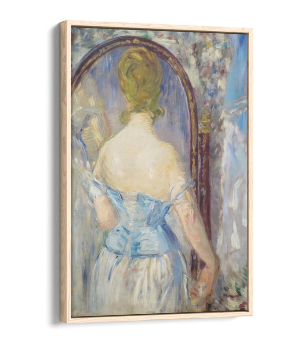 EDOUARD MANET, WOMAN BEFORE A MIRROR -FLOAT EFFECT CANVAS WALL ART PIC PRINT