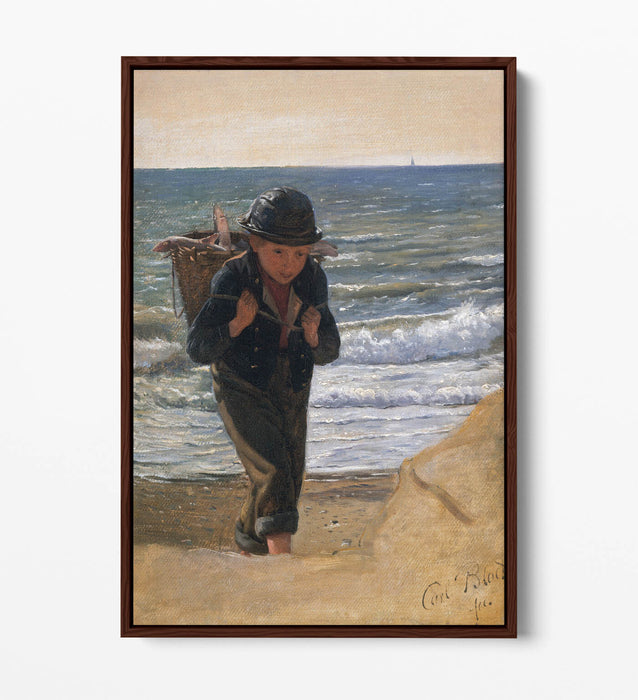 CARL BLOCH, A FISHERBOY -FLOAT EFFECT CANVAS WALL ART PIC PRINT