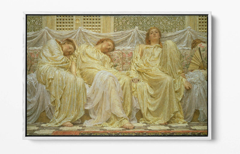 Float Effect Canvas Art – Albert Joseph Moore Dreamers Print on MDF Frame