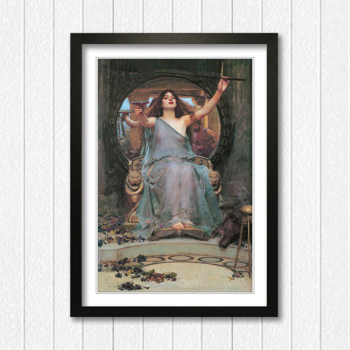 JOHN WILLIAM WATERHOUSE CIRCE OFFERS CUP FRAMED ART POSTER PAINTING PRINT 4 SIZE