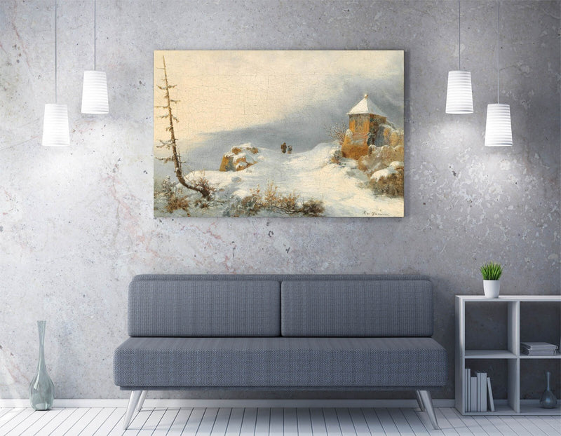 Canvas Wall Art - Remigius Adrianus Haanen Winter Landscape Painting Print