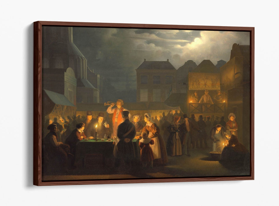 PETRUS VAN SCHENDEL, AT THE FAIR -FLOAT EFFECT CANVAS WALL ART PIC PRINT