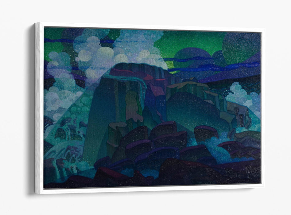 RAYMOND JONSON, ROCK AT SEA -FLOAT EFFECT CANVAS WALL ART PRINT
