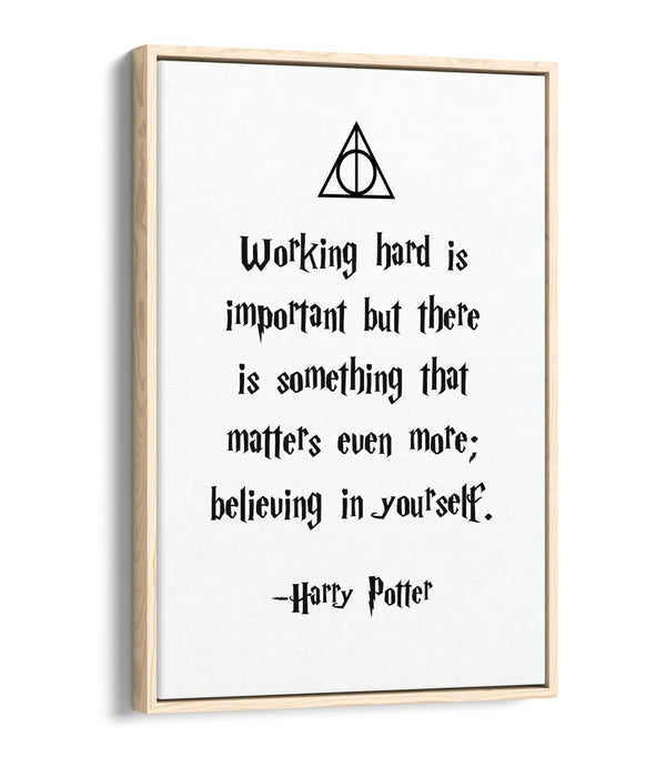INSPIRATIONAL HARRY POTTER QUOTE SLOGAN -FLOAT EFFECT CANVAS WALL ART PRINT