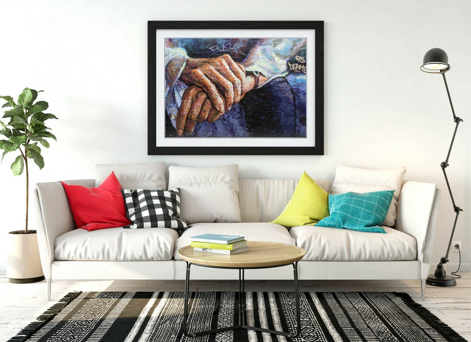 Banksy Framed Poster – London Street Art Print With Matte Paper & UK Handmade Frame