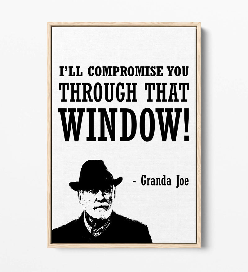 Canvas Art Print – Derry Girls Quote Art With Float Effect Frame | Handmade UK Canvas