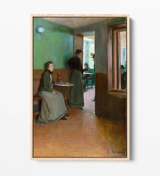 Canvas Wall Art – Handmade Float Effect Canvas Print of Santiago Rusinol Cafe