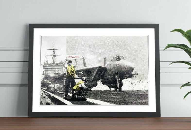 Banksy Framed Poster – Urban Street Art Graffiti Wall Art with UK Handmade Frame