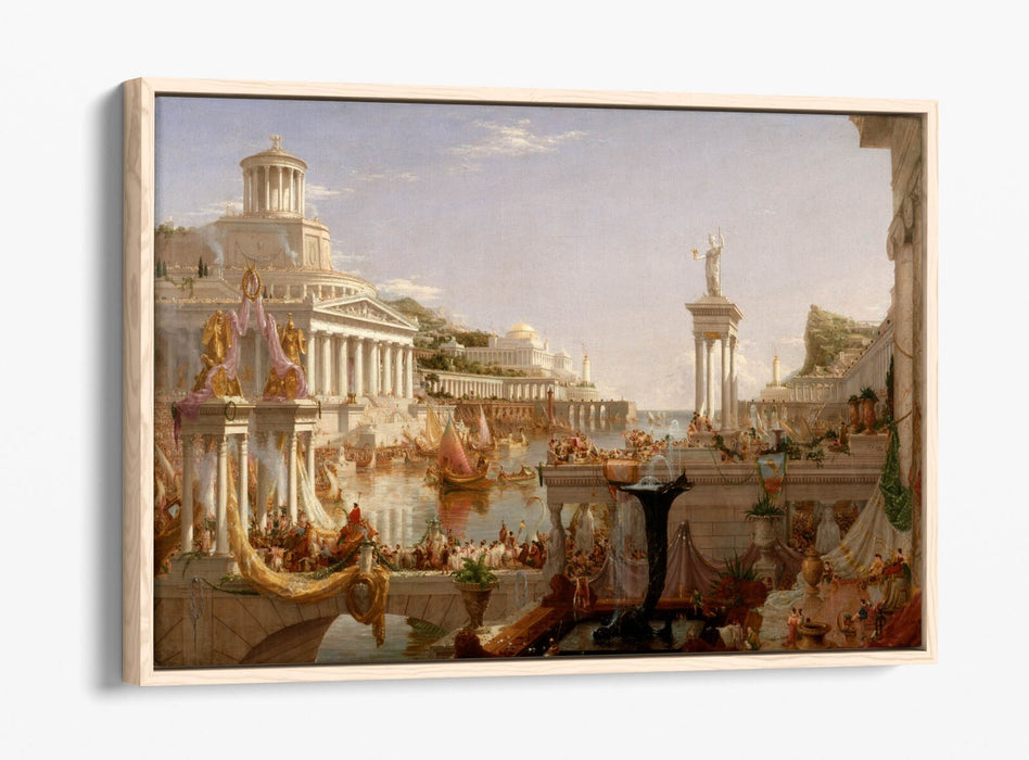 THOMAS COLE, THE COURSE OF EMPIRE: CONSUMMATION -FLOAT EFFECT CANVAS ART PRINT