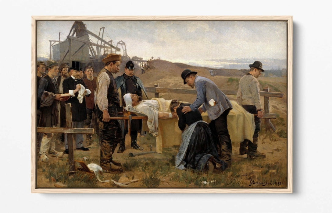 ERIK HENNINGSEN, A WOUNDED WORKMAN -FLOAT EFFECT CANVAS WALL ART PIC PRINT