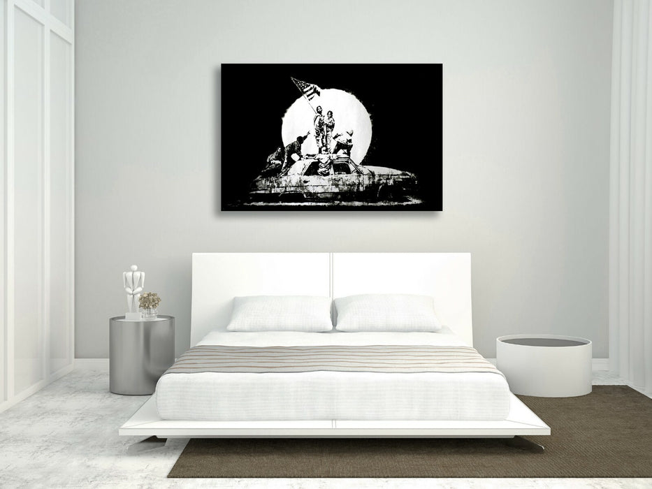 BANKSY CANVAS WALL ART PRINT ARTWORK GRAFFITI - Flags iconic