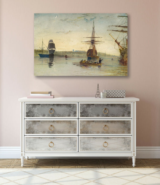 Canvas Wall Art – Framed Canvas Print Joseph Mallord Turner Isle of Wight Landscape