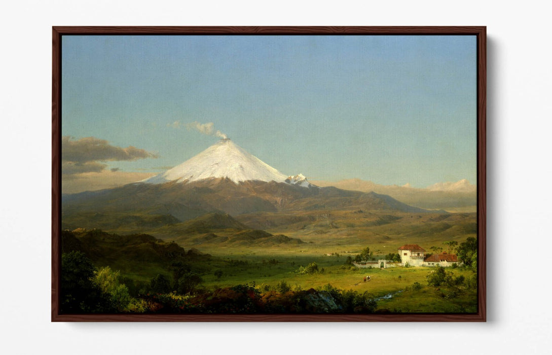 FREDERIC EDWIN CHURCH, COTOPAXI -FLOAT EFFECT CANVAS WALL ART PRINT