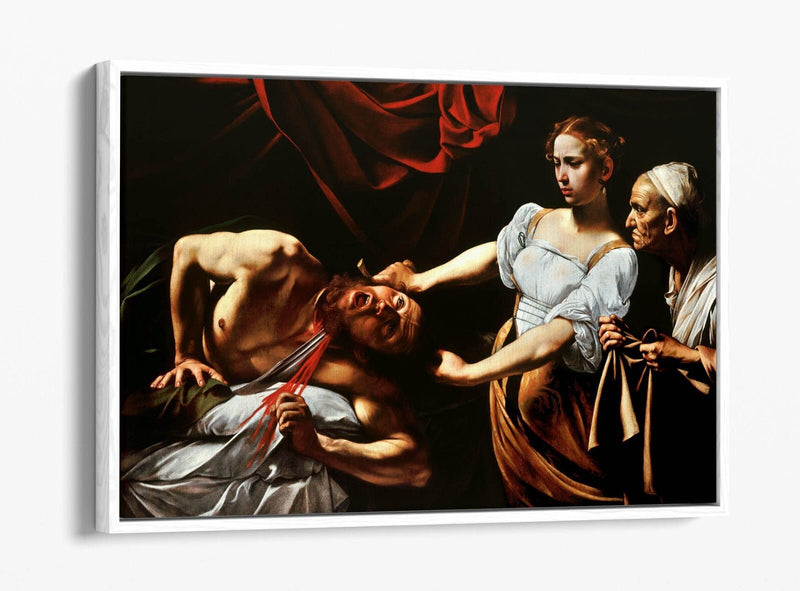 Canvas Wall Art Print - Caravaggio Judith Beheading Holofernes | Float Effect, Premium Frame