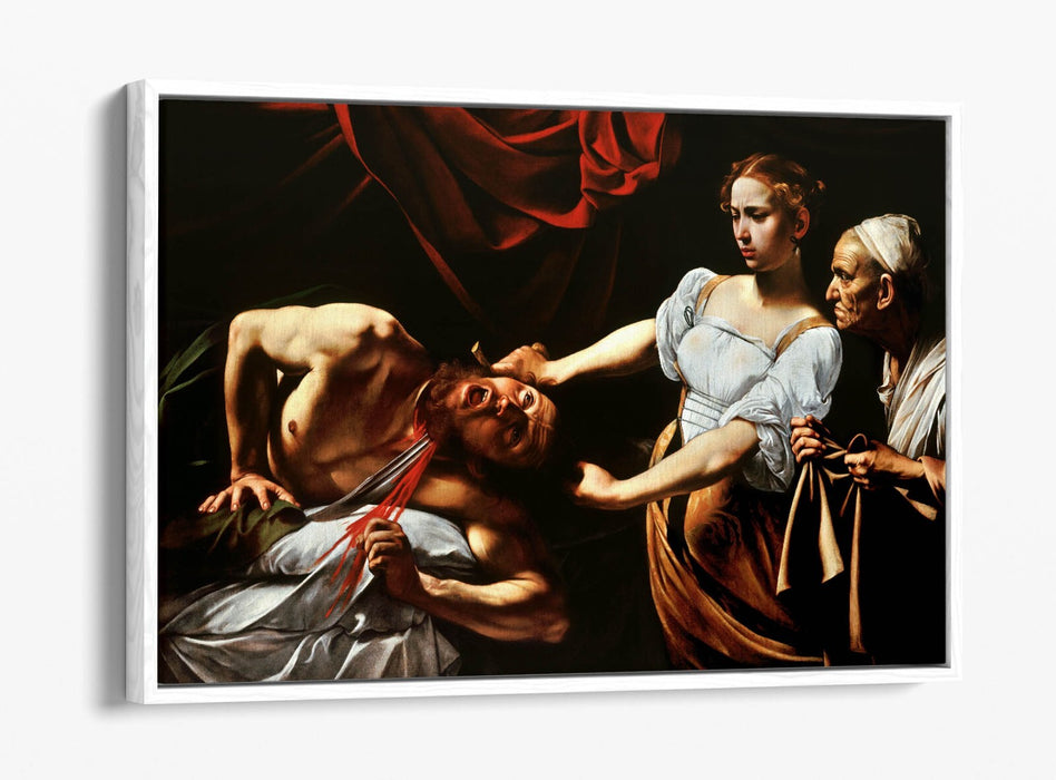 CARAVAGGIO, JUDITH BEHEADING HOLOFERNES -FLOAT EFFECT CANVAS WALL ART PRINT