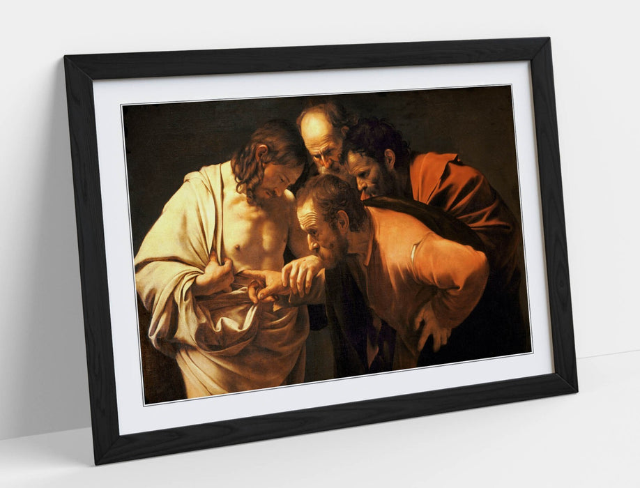 Framed Art Poster – Caravaggio Saint Thomas Classic Painting Print 4 Sizes