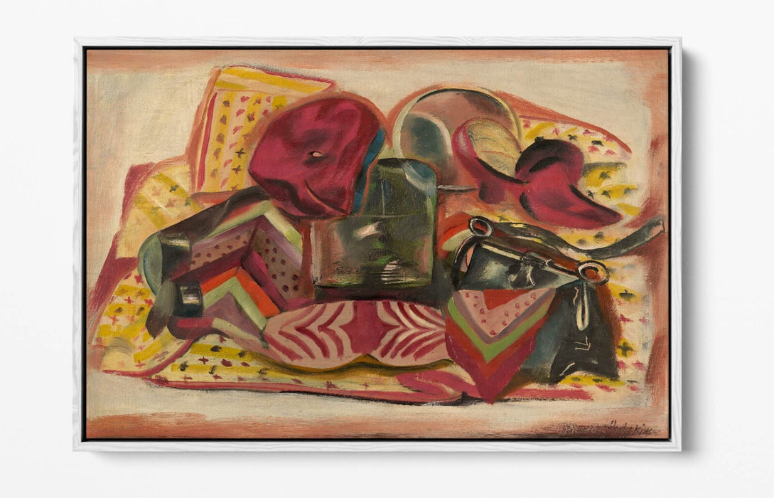 FRANCES HODGKINS, STILL LIFE SELF PORTRAIT -FLOAT EFFECT CANVAS WALL ART PRINT