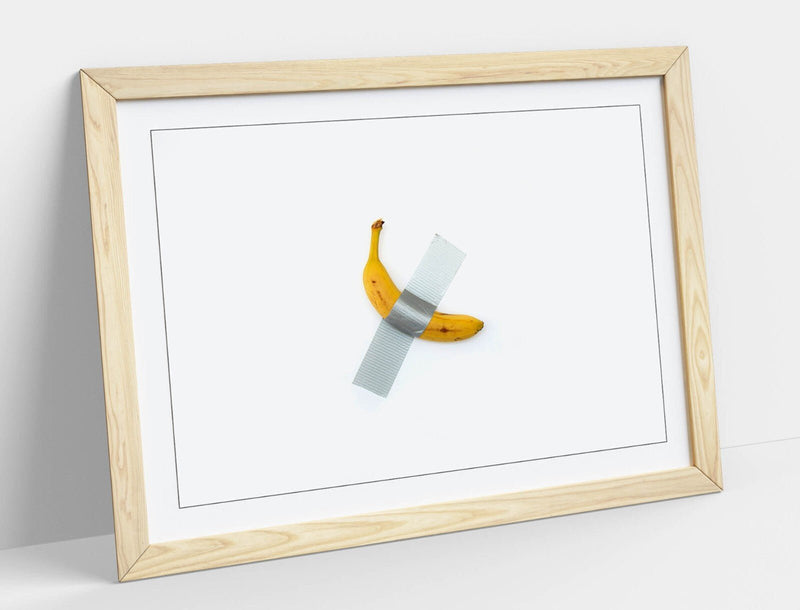 Modern Art Poster | Handmade UK Artwork - Banana Kitchen Decor Art Ready To Hang