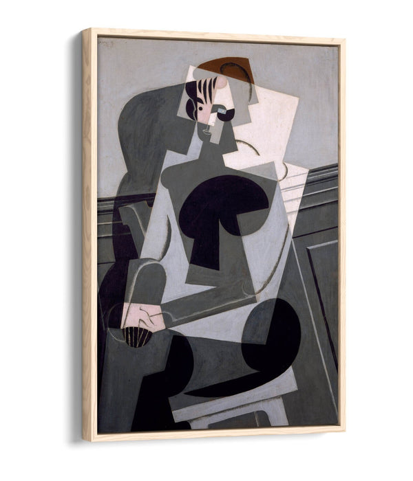 JUAN GRIS, PORTRAIT OF MADAME JOSETTE GRIS -FLOAT EFFECT CANVAS WALL ART PRINT