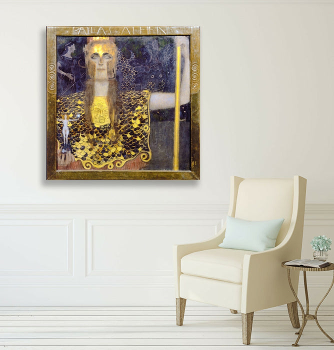 Gustav Klimt Pallas Anthene CANVAS WALL ART PICTURE PRINT PAINTING GOLD