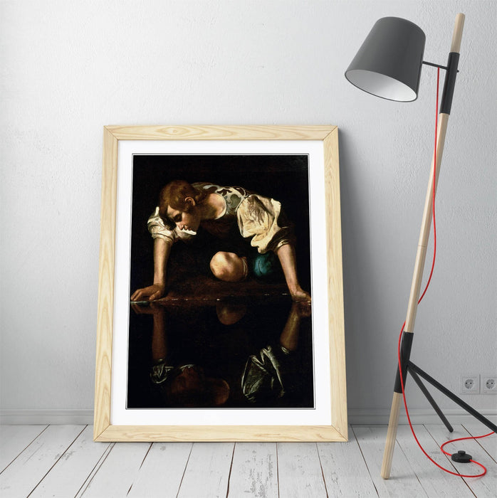 Framed Wall Art - Caravaggio Narcissus Print | Handmade Poster, Ready To Hang