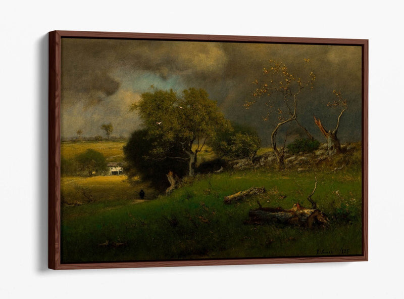 Canvas Wall Art – George Inness The Storm | Float Effect Canvas Print With Premium Frame