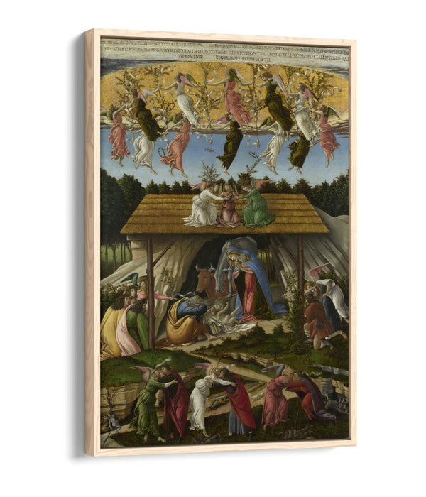 SANDRO BOTTICELLI, THE MYSTICAL NATIVITY -FLOAT EFFECT CANVAS WALL ART PRINT