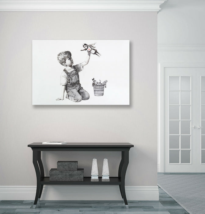 BANKSY GAME CHANGER SUPER NURSE CANVAS WALL ART PRINT ARTWORK GRAFFITI  LND