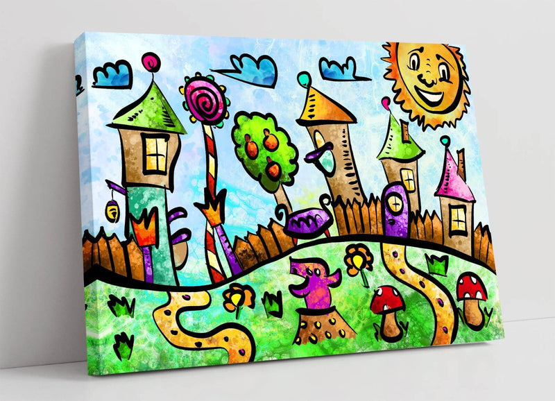 Kids Bedroom Wall Art – Colorful Kids Canvas | Framed Canvas Print Decor