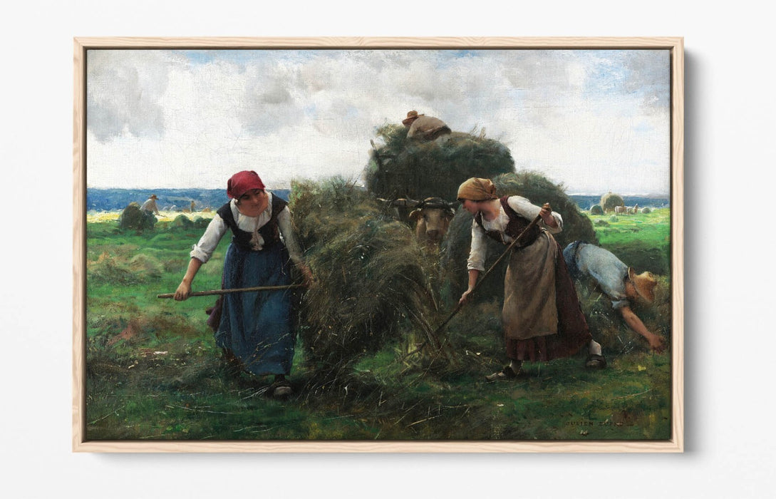 JULIEN DUPRE, HAYMAKING -FLOAT EFFECT CANVAS WALL ART PIC PRINT