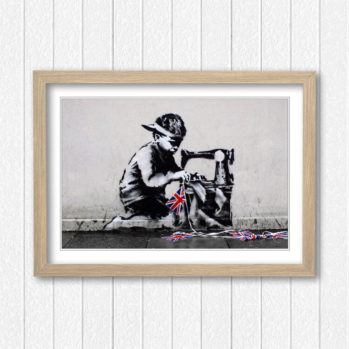 Banksy Framed Art Poster – Handmade UK Frame With Graffiti Wall Art Print