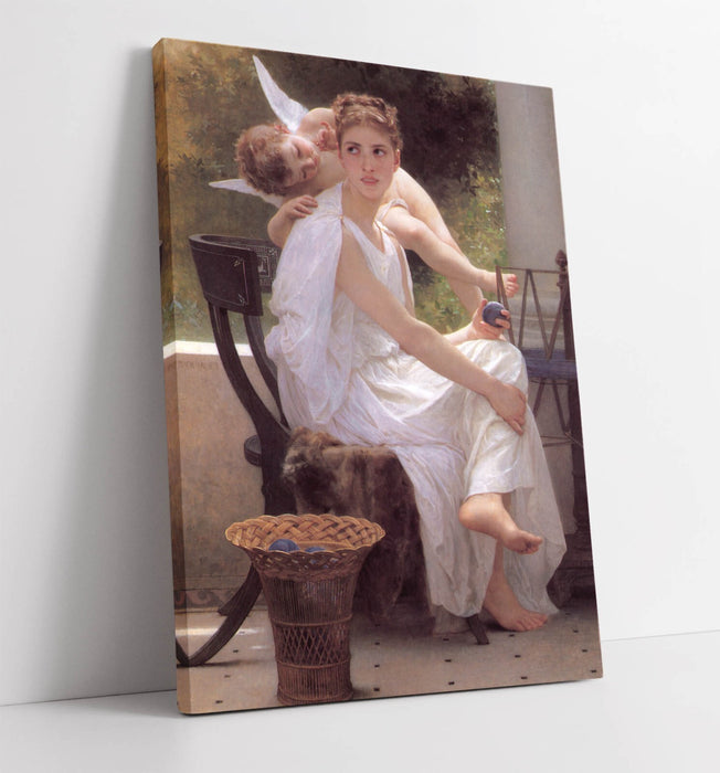 Canvas Wall Art - William Adolphe Bouguereau Work Interrupted Premium Print