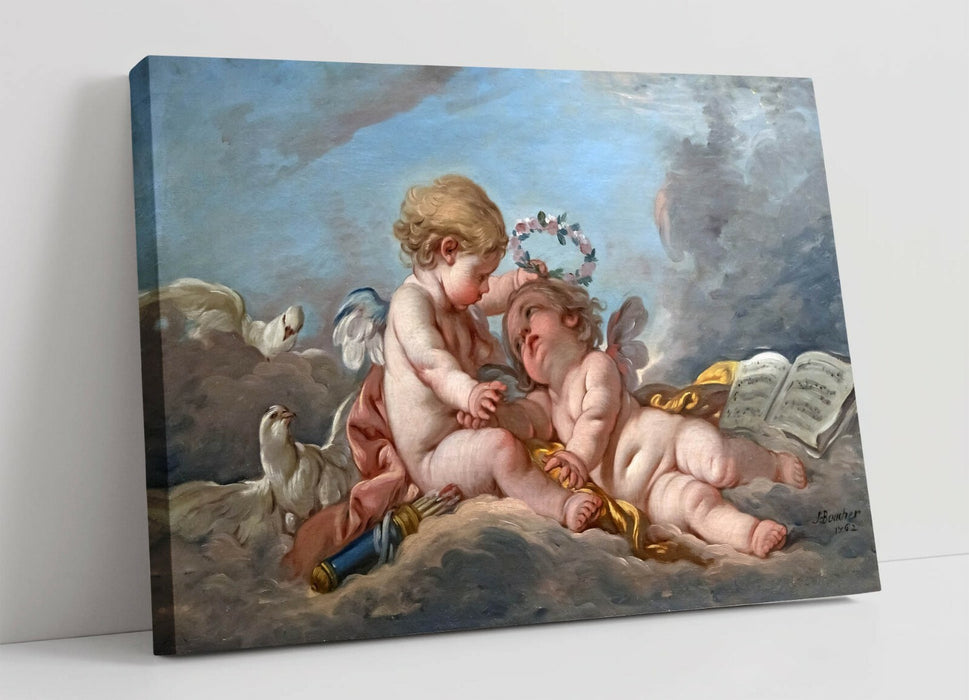Canvas Wall Art – Francois Boucher Composition Aux Putti Print on Archival Grade Canvas Art Print