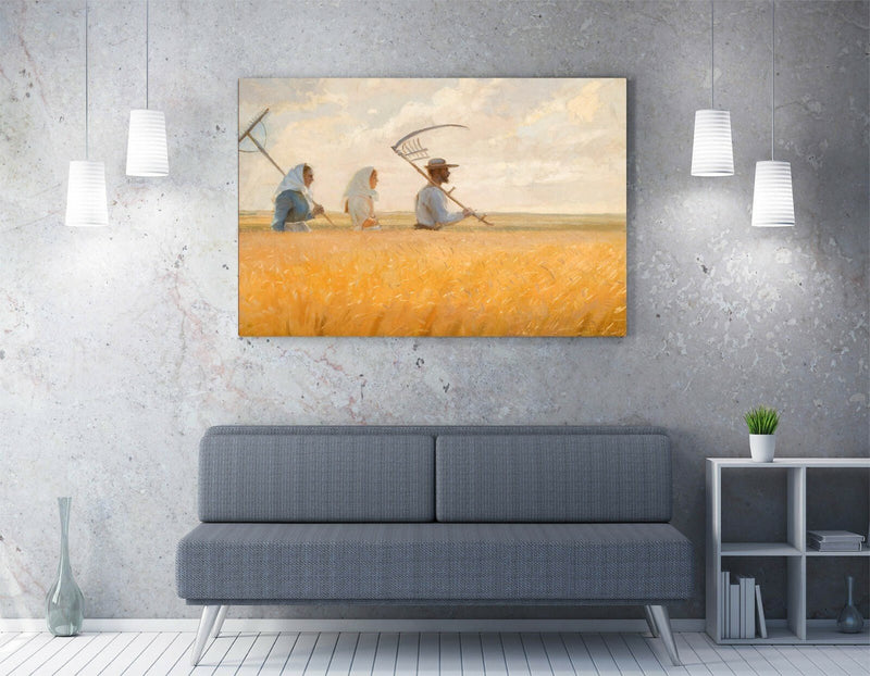 Canvas Wall Art - Anna Ancher Harvest Time Painting | Framed Canvas Print