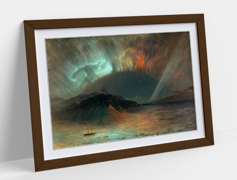 Framed Wall Art Featuring Frederic Edwin Church Aurora Borealis Poster Print – Handmade UK Art