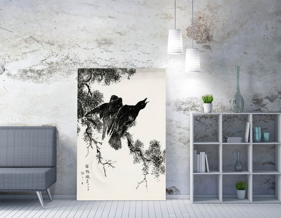 Canvas Wall Art - Numata Kashu Eastern Rook & Cypress Print on Archival Grade Canvas
