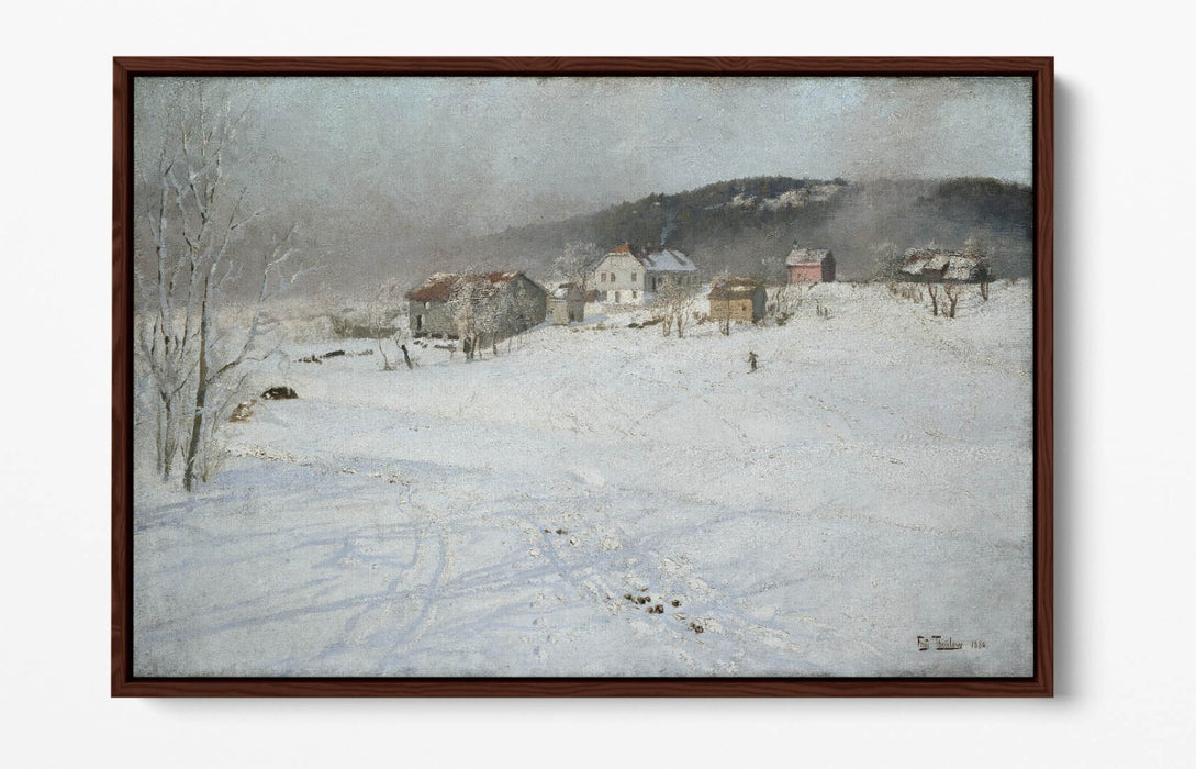 Canvas Wall Art – FRITS THAULOW Winter Float Effect Print on Premium Frame