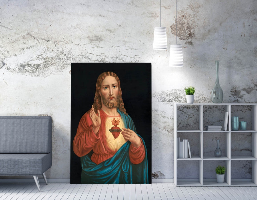 Heart Of Jesus Canvas | Premium Religious Wall Art - Vibrant Color Print Ready To Hang