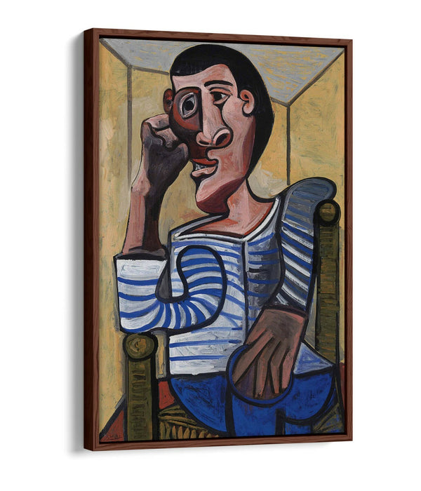 PABLO PICASSO THE SAILOR -FLOAT EFFECT CANVAS WALL ART PIC PRINT- BROWN