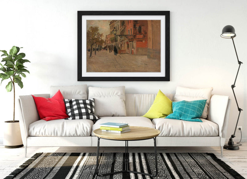 Framed Wall Art - Frits Thaulow Street In Venice Classic Poster Print UK