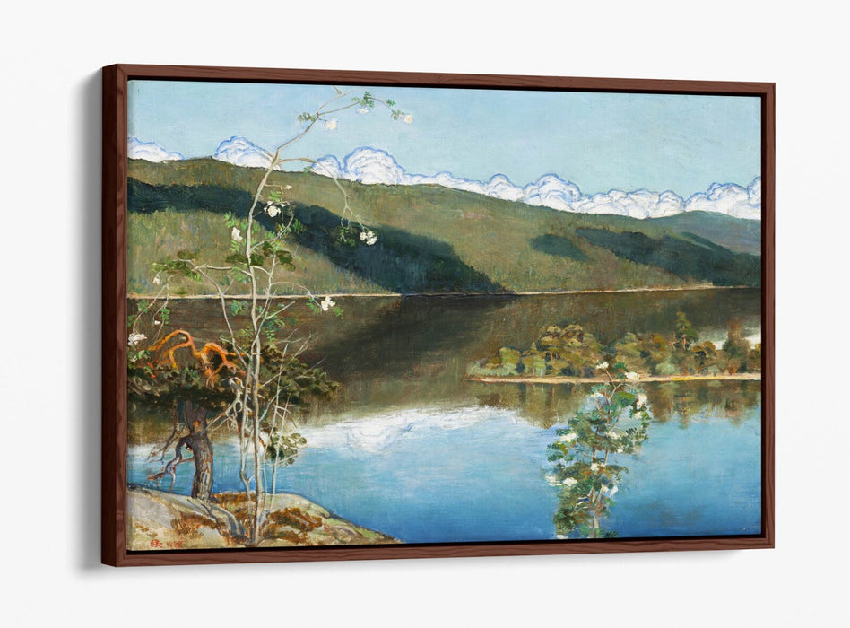 Float Effect Canvas Art - Handmade Thunderclouds Print on Custom MDF Frame