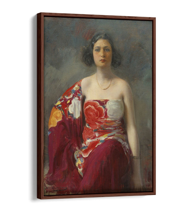 RAMON CASAS, LA TRINI -FLOAT EFFECT CANVAS WALL ART PRINT