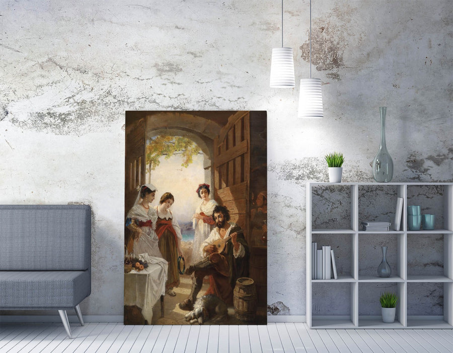 Canvas Wall Art - Anton Romako Painting Neapolitan Bar Artwork Print