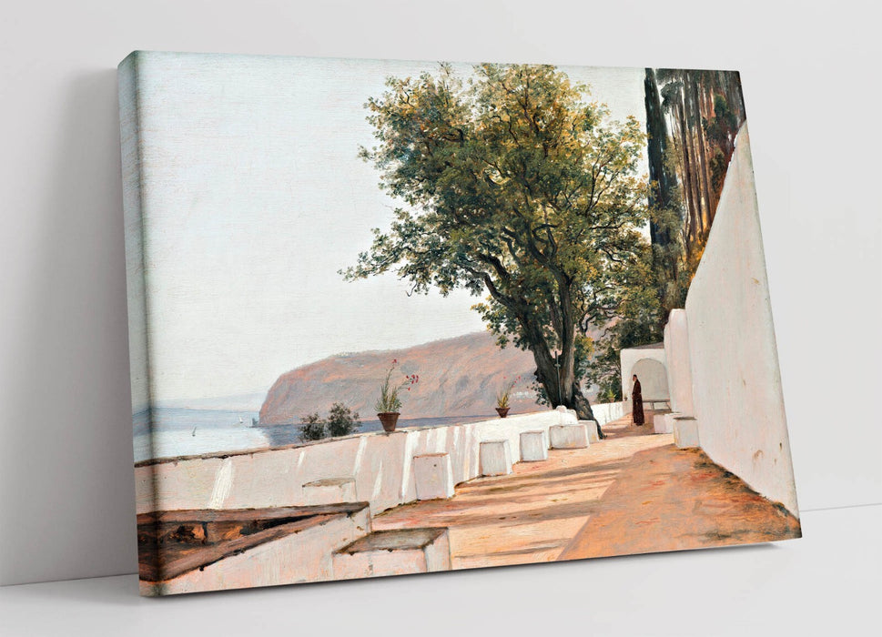 MARTINUS RORBYE, SCENE OVERLOOKING THE SEA -CANVAS WALL ARTWORK PIC PRINT